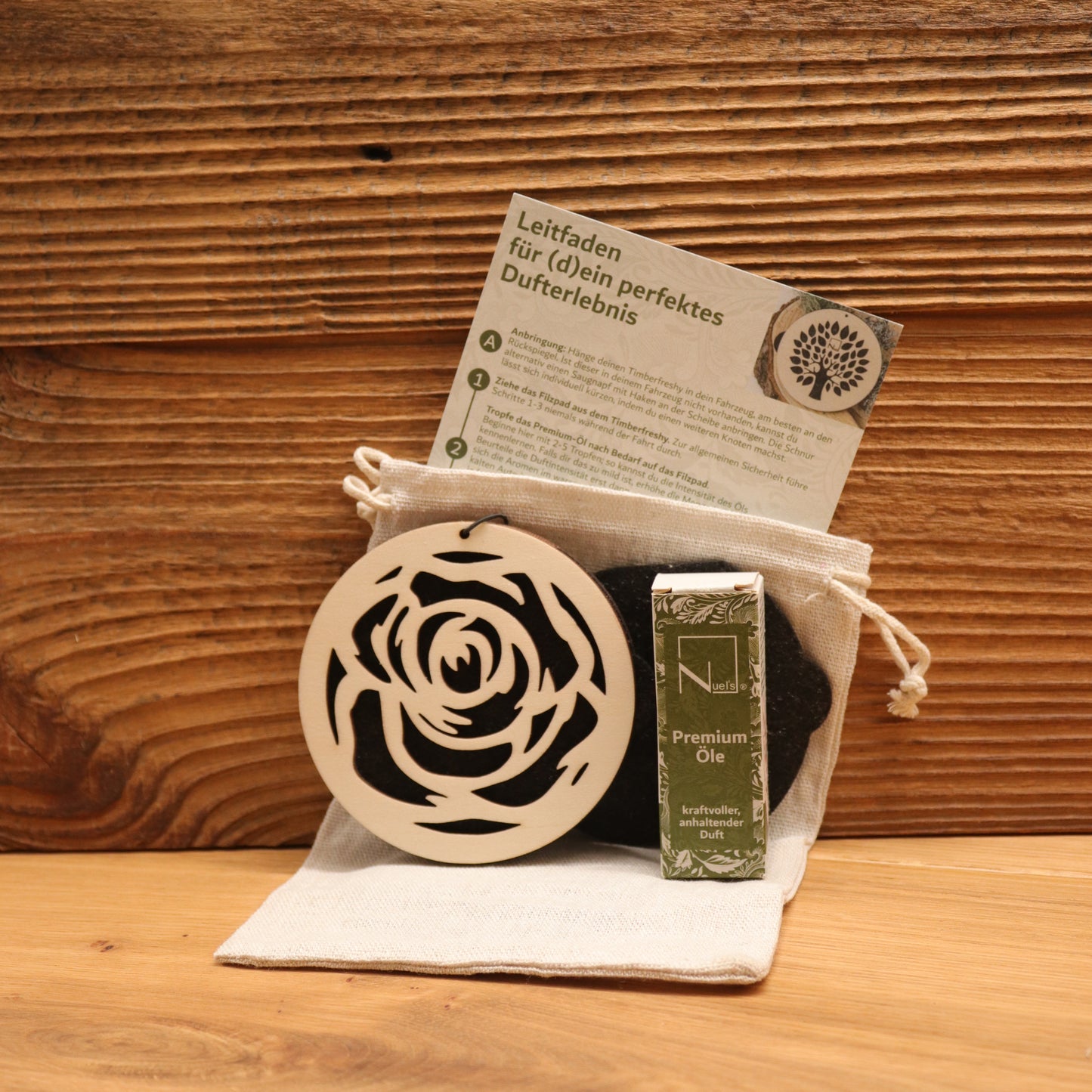Autoduft Timberfreshy© Rose + 10ml Premium-Öl